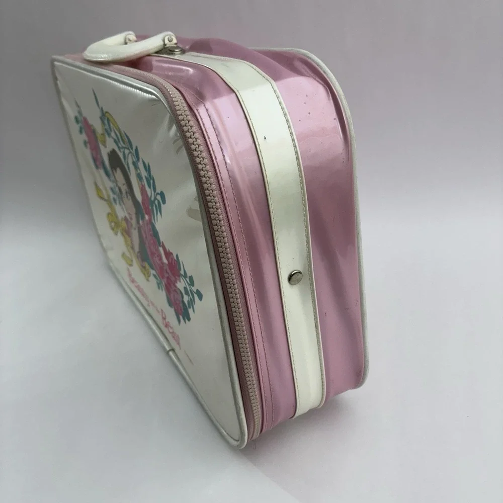 Vintage Disney Beauty And The Beast Suitcase White Zipper‎ And Handle